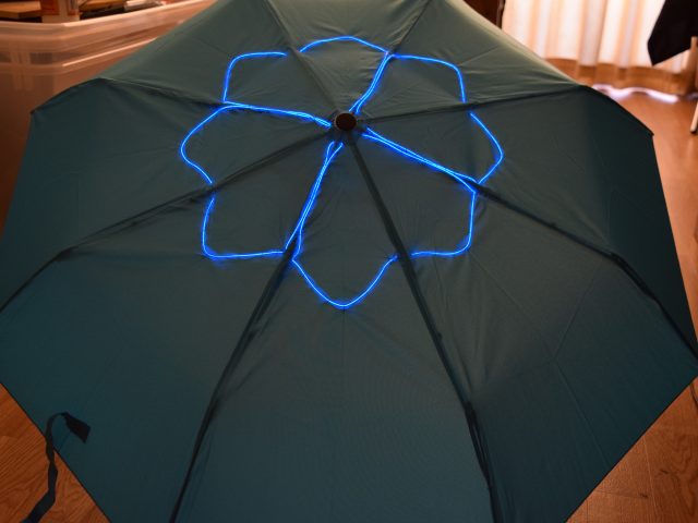 Halloween Umbrella using EL Wire