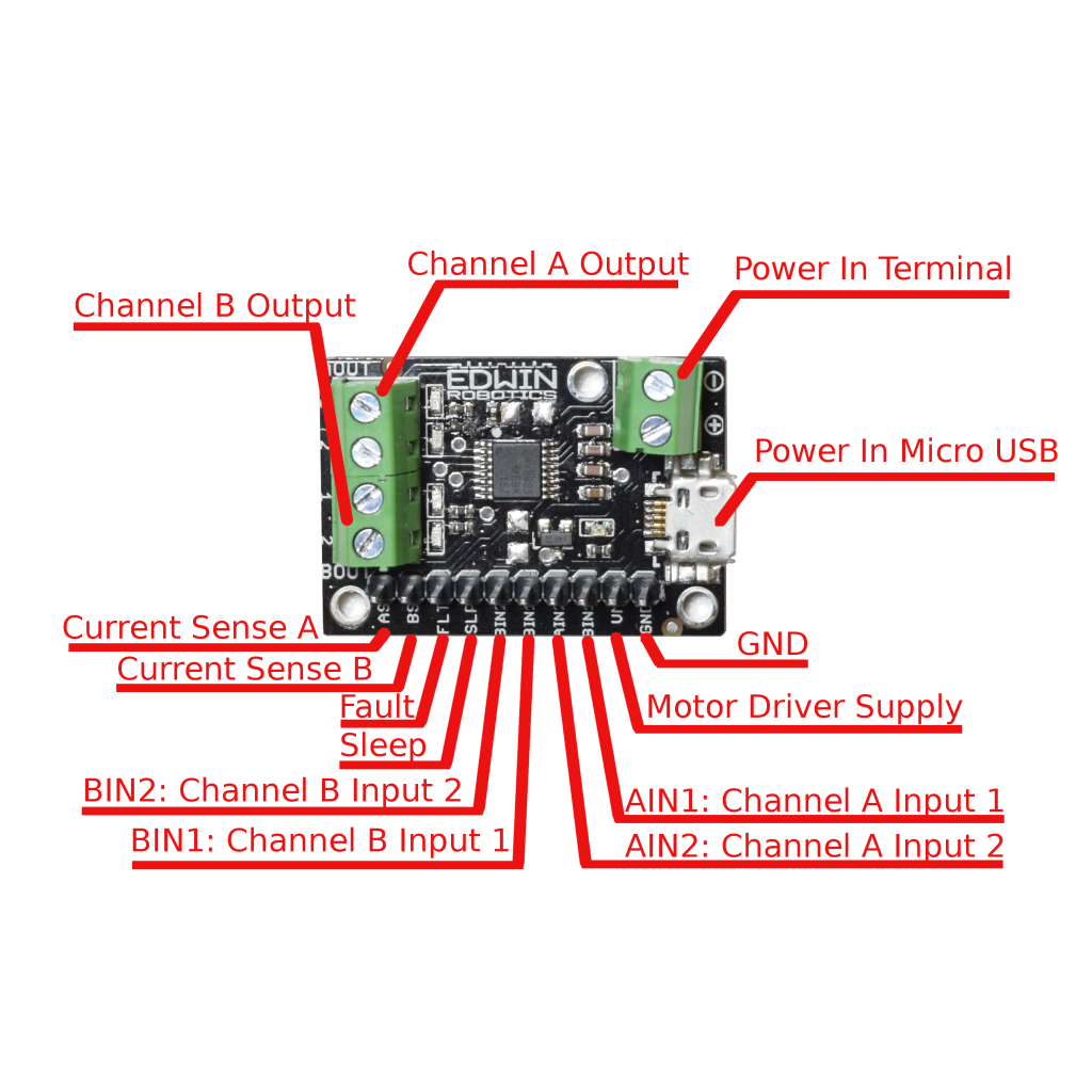 DRV8833 DC/Stepper motor driver hookup guide | Learn with Edwin Robotics